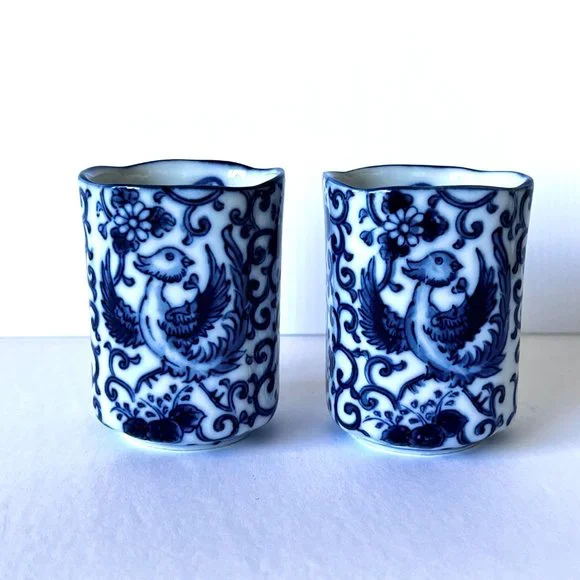 Japanese Tea Set - Phoenix Bird Porcelain - Picture 3 of 16